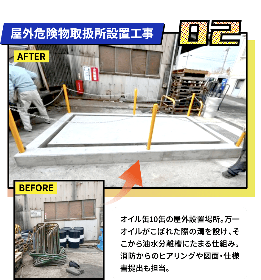 屋外危険物取扱所設置工事